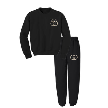 GG Embroidered Sweatpant Set