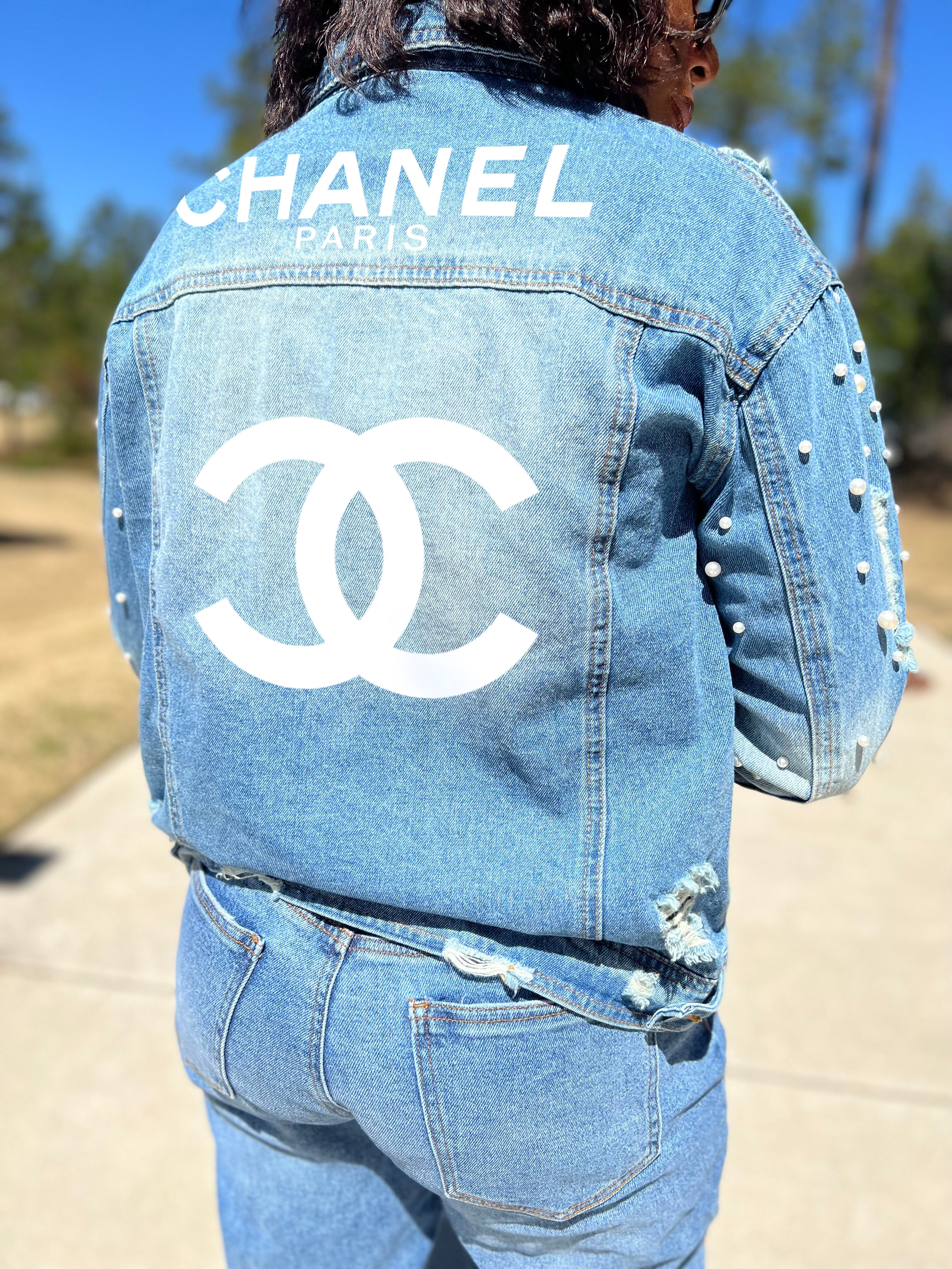 Custom Made CHANEL Jean jacket  Clothes design, Chanel inspired, Chanel  jeans