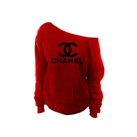 Chanel red sweatshirt sales