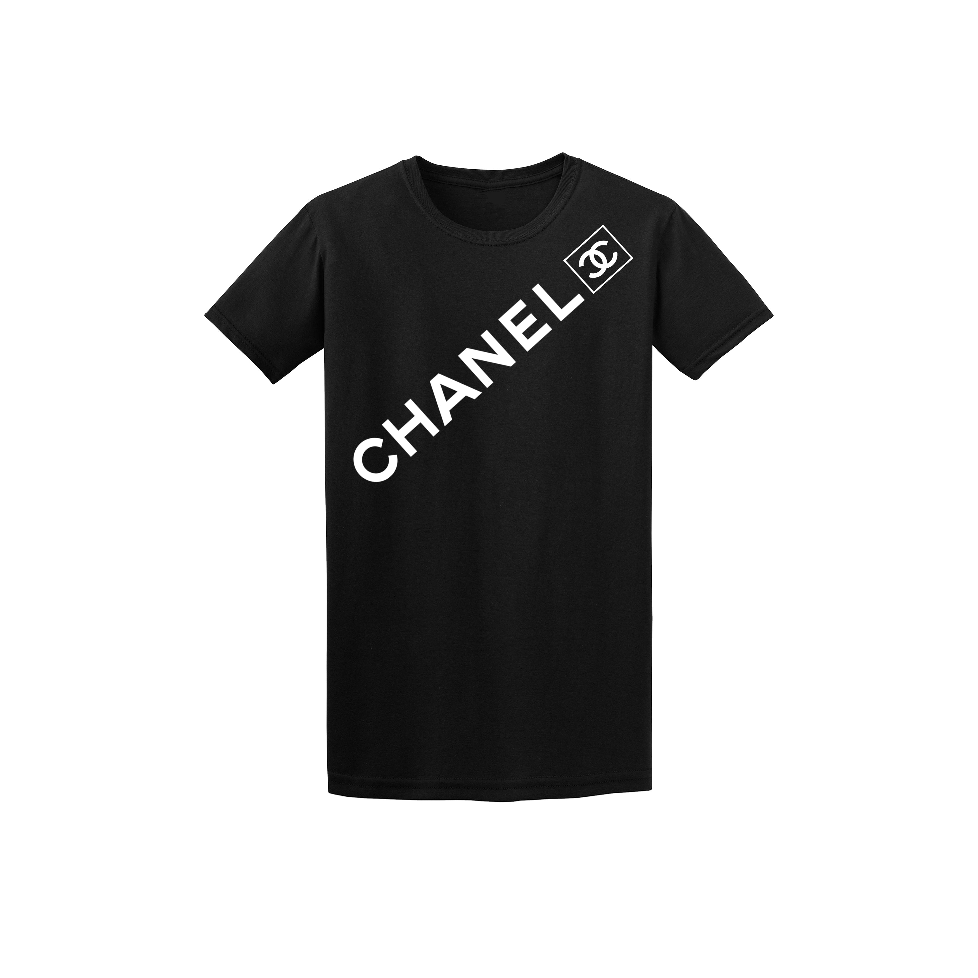 New CHANEL White Gold Tee CC Logo T Shirt Cotton Greece Large