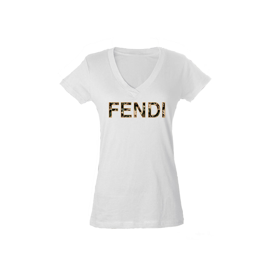 FF Camo Ladies V-Neck Shirt (Various Colors)