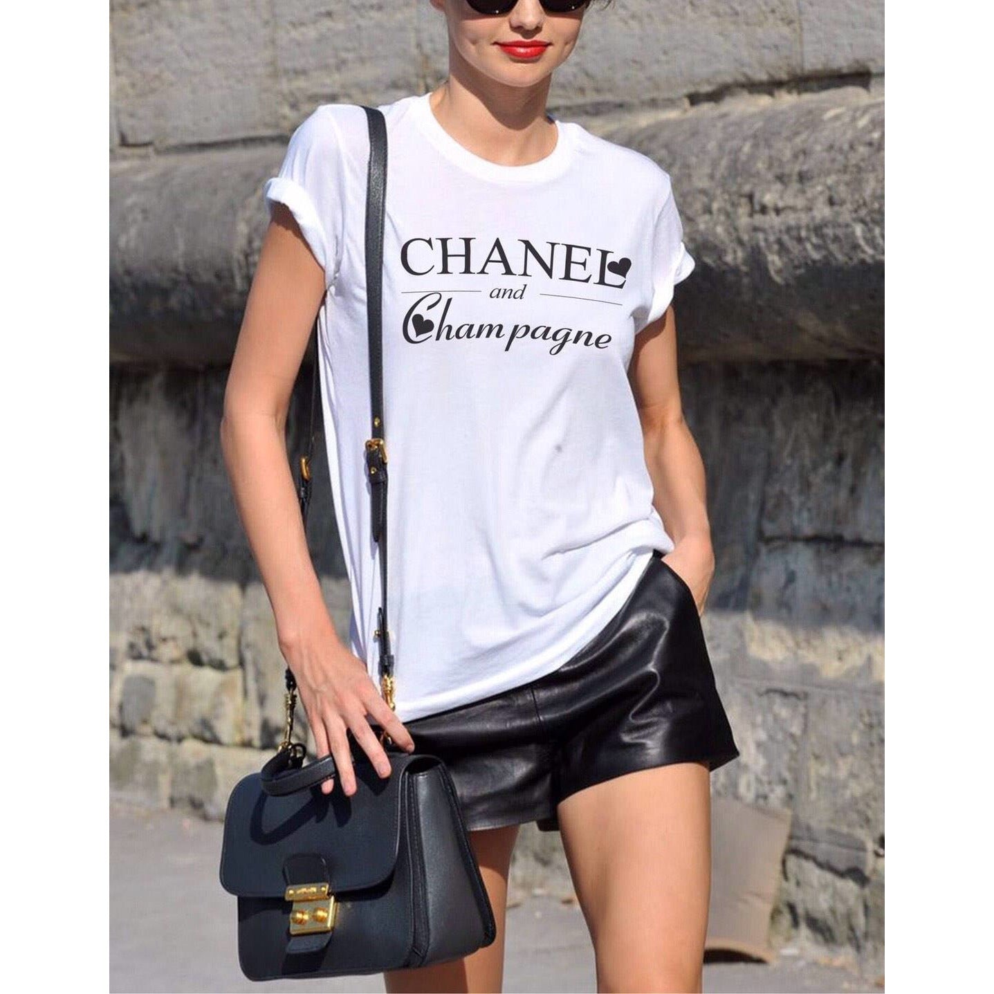 Love Chanel & Champagne Womens Shirt